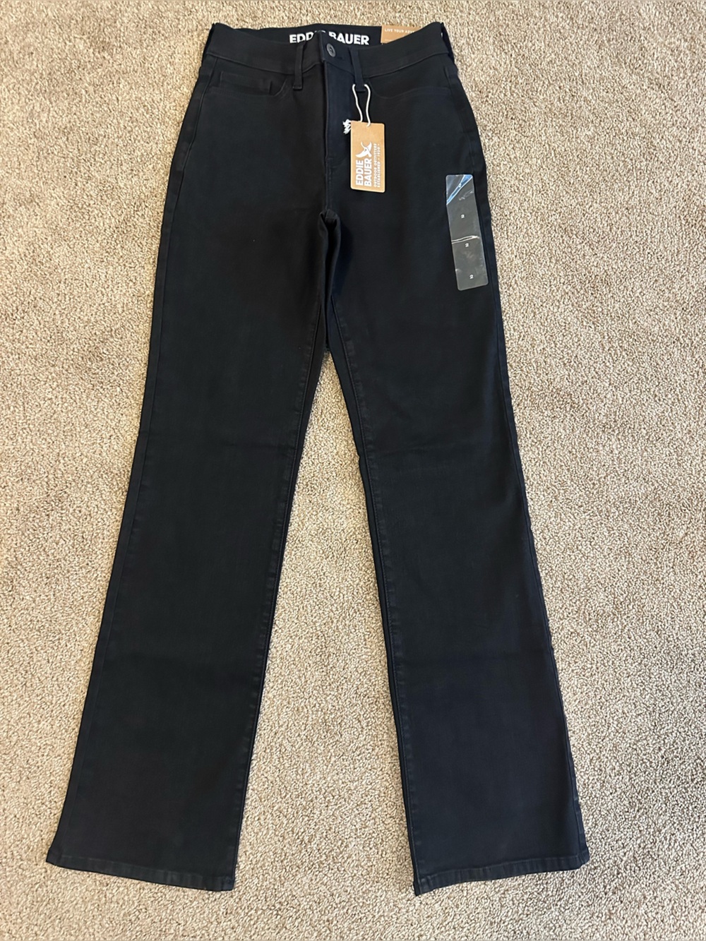 Eddie Bauer Black Straight-Leg Jeans